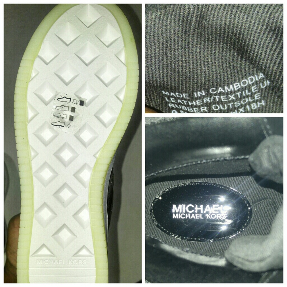 💎NWOB Michael Kors B&W High-top Sneakers - Picture 4 of 8